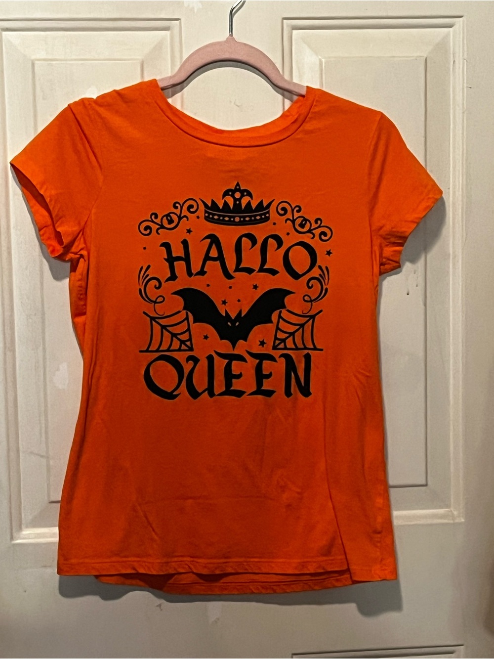 Orange HallowQueen Graphic ladies tee